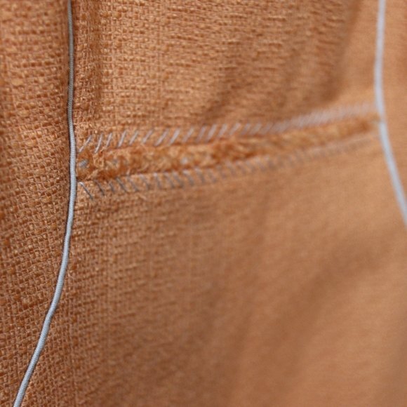 T Tahari Orange Tweed Textured Pencil Dress | Exposed Zipper Raw Edge Career 14 - Picture 9 of 13